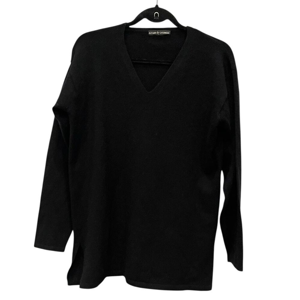 Autumn AC Cashmere 100% Cashmere Sweater Womens Black Sz L